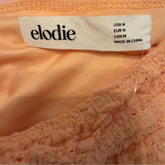 Elodie - V-NECK TEXTURED BODYSUIT IN ORANGE Size M - NWT - Picture 5 of 8